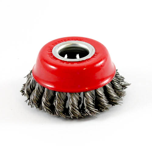 Knot Cup Brushes dia 80 mm 1 row Stainless steelwire